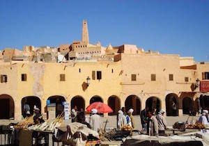 Colourful market square in Ghardaia, Algeria