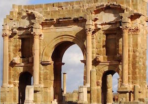 Superb Roman arch in Timgad, Algeria